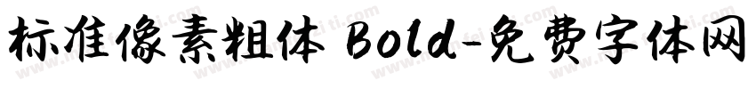 标准像素粗体 Bold字体转换